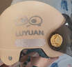 綠源（Luyuan）電動(dòng)車頭盔電瓶車3c認(rèn)證摩托車頭盔女男通用四季盔半盔防曬安全帽 卡其色-大眼精靈-透明短鏡 【不帶護(hù)耳】 曬單實(shí)拍圖