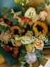 艾斯維娜鮮花速遞向日葵混搭花束生日禮物全國(guó)同城配送 向日葵香檳韓式花束 曬單實(shí)拍圖