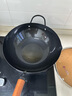 王源吉 熟鐵鍋炒鍋精鑄鐵無涂層不銹不粘炒菜鍋具燃氣灶電磁爐通用 32cm 曬單實拍圖