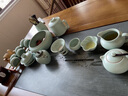 陶瓷功夫茶具整套高檔泡茶壺輕奢新款家用禮品汝窯冰裂整套送長(cháng)輩 汝窯【側把壺210ML】18頭套裝 曬單實(shí)拍圖