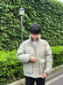 Teenie Weenie Men小熊男裝日常蓬松保暖肌理感面料立領(lǐng)厚款羽絨服 軍綠 XL 曬單實拍圖