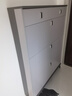 長(cháng)典實(shí)木意式超薄款鞋柜家用門(mén)口門(mén)外大容量翻斗式門(mén)廳衣帽架儲物鞋架 高級灰100長(cháng)17厚210高 自己安裝 曬單實(shí)拍圖