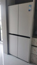 美的（Midea）首創(chuàng)45cm超薄嵌入餐邊柜家用客廳冰箱左餐右廚大容量底部散熱十字四開門國家補貼BCD-427WUSGPZM 曬單實拍圖