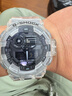 卡西歐（CASIO）黑金手表gshock黑白賽車(chē)冰韌運動(dòng)時(shí)尚學(xué)生防水送男友七夕禮物腕表 GA-700SKE-7A冰韌白+透明表帶 曬單實(shí)拍圖