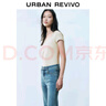 UR2025春季新款女裝時(shí)尚休閑百搭修身短款短袖T恤UWB450017 淺卡其 M 曬單實(shí)拍圖
