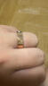 鈦鋼戒指不掉色18玫瑰金定制帶鉆簡(jiǎn)約男士婚戒明星同款指環(huán)禮物k 6mm玫瑰金色帶鉆 11美號（24-25國號） 曬單實(shí)拍圖