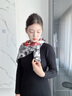 瑪麗亞·古琦（MARJA KURKI）雙面色真絲絲巾女士禮盒裝 大方巾絲巾送長輩桑蠶絲圍巾絲綢禮物 紅紫色 曬單實(shí)拍圖