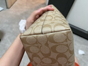 蔻馳（COACH）【品牌直供】七夕禮物女士中號單肩托特包卡其白色4455IMDQC 曬單實拍圖