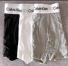 Calvin Klein內衣男士ck三條裝提花棉質(zhì)防夾臀低腰平角內褲U2664 M 禮物 曬單實(shí)拍圖