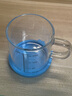 雙集兒童小牛奶杯刻度迷你奶杯玻璃計量160ML100ml150毫升家用早餐杯 160ML玻璃小奶杯+（藍色）蓋 曬單實(shí)拍圖