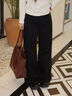 Calvin KleinJeans25春夏女士美式復古摩登潮流黑色微彈ck闊腿牛仔褲47B089G CLT-牛仔黑（R） 27 曬單實(shí)拍圖