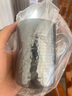 GINSENDO銀杯子日本進口銀川堂手工泡茶杯辦公馬克杯雙層大容量水杯送禮 熏銀 龜甲紋茶杯高款280ml 曬單實拍圖