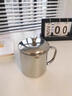 【買(mǎi)一送一】304不銹鋼老式口杯水杯馬克杯帶蓋兒童口杯承成人杯 7cm無(wú)蓋【很小慎拍】 200ml 曬單實(shí)拍圖
