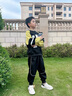 G.DUCKKIDS兒童裝男童春秋裝套裝2024新款春秋款衛衣大童男孩運動(dòng)酷帥氣春季 黑色 160cm 曬單實(shí)拍圖