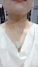 夢(mèng)金園 18K金項鏈經(jīng)典十字鏈鎖骨鏈素鏈百搭送女友生日禮物 鏈長(cháng)約45cm重約0.99g 曬單實(shí)拍圖