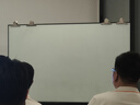 得力（deli）鋼化玻璃白板 可移動可磁性吸附支架白板 辦公會議寫字板黑板 1500*900mm H型窄邊框 50075 曬單實拍圖