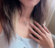 周大生流蘇蝴蝶結銀項鏈女S925鎖骨鏈小眾設計感生日禮物送女友 曬單實(shí)拍圖