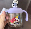 貝親兒童牛奶杯1-3歲寶寶喝水喝奶PPSU直飲奶瓶雙吸管水杯 綠色330mL 曬單實(shí)拍圖