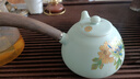 午間 汝窯趴花茶壺單壺開(kāi)片家用功夫茶具泡茶壺過(guò)濾日式陶瓷黑檀木側把壺 汝瓷趴花 吉心側把壺 曬單實(shí)拍圖