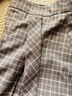 紫涵（ZIHAN）紫涵咖色格紋半身裙女秋季新款不規則裙擺高腰中長(cháng)款a字裙子 咖格 S 曬單實(shí)拍圖