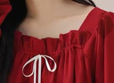 黛姿馨結婚情侶睡衣春秋款純棉情侶長(cháng)袖套裝紅色本命年新婚家居服冬季 GLQ8933【100%純棉 2套價(jià)】 M 女+男L 曬單實(shí)拍圖