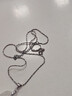 百年999銀項鏈女純銀鎖骨鏈足銀素鏈S925銀鏈鏈子990銀蛇骨 滿(mǎn)天星45+5cm 足銀 曬單實(shí)拍圖