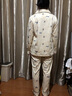 依曼安睡衣女春秋季純棉長(zhǎng)袖開(kāi)衫翻領(lǐng)家居服可外穿休閑女士100全棉套裝 5227 L （100-120）斤 曬單實(shí)拍圖