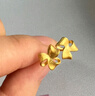 周大福 芬芳花朵 足金黃金耳釘(工費180)約1.35g EOF1336 曬單實(shí)拍圖