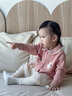 幼歌（YOUGE）嬰幼兒秋季新款假兩件彈力親膚打底褲女寶寶花邊裙褲潮 米色 80 cm 曬單實(shí)拍圖