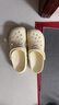 名創(chuàng)優(yōu)品（MINISO）洞洞鞋男女夏季外穿沙灘涼鞋防滑厚底踩屎感包頭涼拖鞋白色40-41 曬單實(shí)拍圖