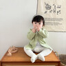 優(yōu)奇嬰兒外套開(kāi)衫春秋新款寶寶外套長(cháng)袖1歲男童女童2幼兒外出開(kāi)衫外搭 綠色 73 曬單實(shí)拍圖