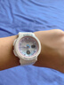 卡西歐（CASIO）BABY-G系列 少女時(shí)代霓虹夜光 學(xué)生女表考試表防水防震運(yùn)動(dòng)日韓表 珊瑚白藍(lán)BGA-250-7A3 曬單實(shí)拍圖