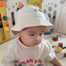 MINI TUTUYA嬰兒帽子0-1歲秋冬新生兒6個(gè)月寶寶防曬帽春秋季嬰幼兒漁夫帽遮陽(yáng) 森林小屋-貝殼米 44碼：帽圍（40-44cm）建議0-6個(gè)月 曬單實(shí)拍圖