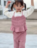 G.DUCKKIDS小黃鴨童裝女童秋季套裝小香風(fēng)兒童衣服假兩件吊帶女孩春秋休閑褲 粉色 120 建議5~6歲【110-120cm】cm 曬單實(shí)拍圖