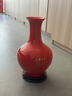 收藏天下景德鎮(zhèn)陶瓷器新中式紅色花瓶辦公室客廳酒柜玄關(guān)博古架擺件賞瓶 中國紅時時報喜單瓶+底座39cm 曬單實拍圖