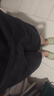 浪莎（langsha）西褲女裝五分短褲女薄款夏季寬松外穿高腰顯瘦a字闊腿直筒中褲 曬單實(shí)拍圖