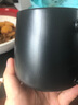 無泥（WUNI）歐式黑色磨砂咖啡杯陶瓷啞光馬克杯子帶勺家用大容量居家喝水杯 黑銀-天籟杯 單杯 曬單實(shí)拍圖