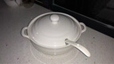 卡洛樂(lè )家用雙耳帶蓋陶瓷湯窩創(chuàng  )意燉盅純白大號容量飯湯碗湯盆微波爐 1400ML螺紋純白款 曬單實(shí)拍圖