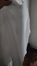 二本針~300g純棉重磅磨毛短袖t恤男女純色厚實不透寬松休閑五分袖 白色-【300g重磅】 M建議120-140斤 曬單實拍圖