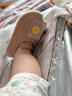 德國寶寶地板鞋嬰兒襪子春秋加厚學(xué)步防滑隔涼男女寶軟底室內兒童 【防滑保暖 升級不勒腳】-維尼黃熊-單雙裝 胖腳寶 2-3歲 M（建議2-3歲，適合腳長(cháng)13.5-14.5cm） 曬單實(shí)拍圖