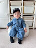 G·DUCK KIDS嬰兒衣服春秋季男寶寶牛仔連體衣春裝洋氣韓版嬰幼兒早春外出爬服 牛仔爬服 66cm 曬單實(shí)拍圖