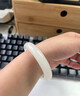 老廟和田玉手鐲正品白玉美人鐲真品羊脂玉鐲子附鑒定證書老婆七夕禮物 羊脂純白玉#54證書禮盒(店長自用 曬單實拍圖