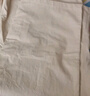 MMOPTOP三本針純棉褲子秋冬季男士透氣修身垂感直筒休閑褲M(mǎn)XXK36米白M 曬單實(shí)拍圖