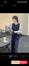 羅蒙小香風(fēng)鹽系馬甲套裝女2025春秋新款高級(jí)感輕奢氣質(zhì)闊腿長(zhǎng)褲三件套 藏青色 L （120-135斤） 曬單實(shí)拍圖