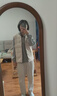 波司登（BOSIDENG）25新款輕薄羽絨服男女兒童5A抗菌90絨百搭休閑內搭短款經(jīng)典馬甲 灰燕麥7441囤貨拍大 165 /84A 約 155-165cm 54kg 曬單實(shí)拍圖