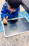 磐寫（PS Board）兒童液晶手寫畫(huà)板寶寶家用涂鴉繪畫(huà)板大屏小黑板幼兒手寫板 充電款白-19英寸彩色屏+簡(jiǎn)筆畫(huà)冊(cè) 曬單實(shí)拍圖