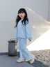 可英 GOWINBABY女童運動(dòng)套裝2025秋季新款女寶運動(dòng)服藍色女寶寶秋裝女孩衣服蕾絲 曬單實(shí)拍圖