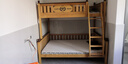 金多喜兒童床上下床高低床上下層實(shí)木床雙層床成人上下鋪 進(jìn)口櫸木 爬梯款+上下床墊 1500mm*1900mm 曬單實(shí)拍圖