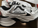 卡帕（Kappa）官方背靠背女鞋增高休閑老爹鞋女春季新款百搭運動(dòng)鞋 銀色 38 曬單實(shí)拍圖