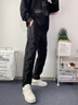 雪中飛男款鵝絨羽絨褲男士冬季新款時(shí)尚休閑百搭保暖加絨外穿保暖棉褲子 黑色鵝絨收腳 XL 180 曬單實(shí)拍圖